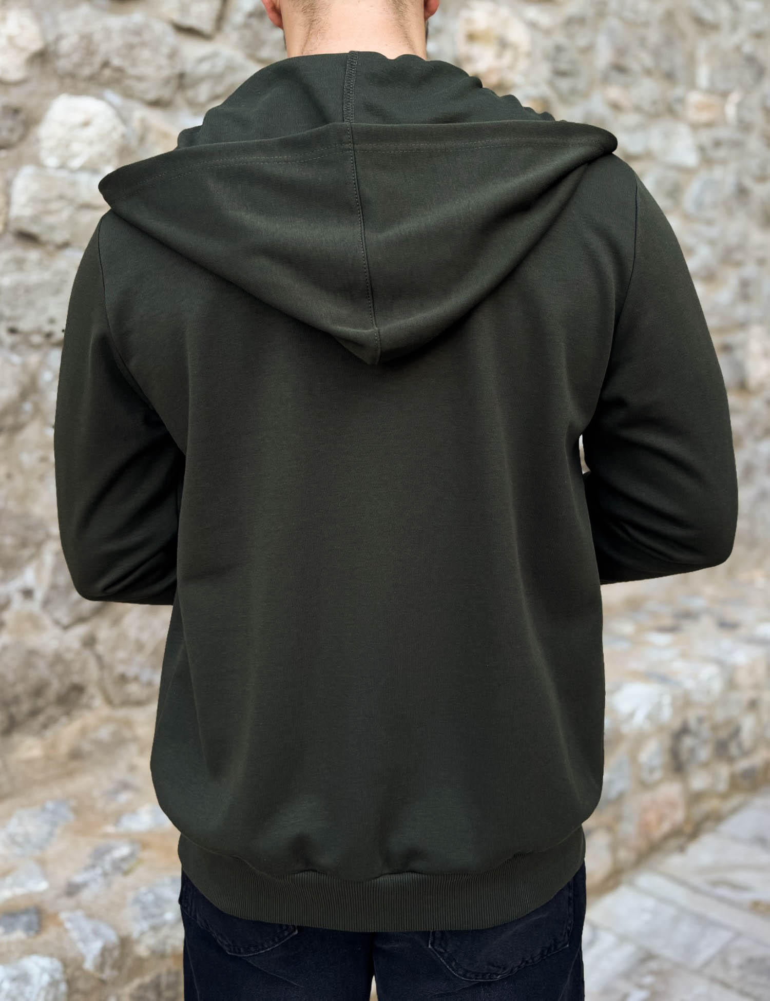 Origin ανδρική χακί ζακέτα με κουκούλα 261077X φωτογραφία